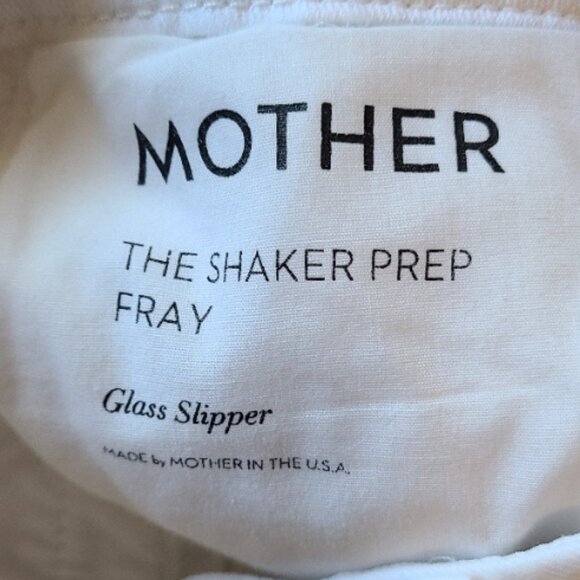 NEW NWOT! MOTHER DENIM THE SHAKER PREP FRAY PANTS CHINOS HIGH-RISE CROP sz 25 - Picture 7 of 8